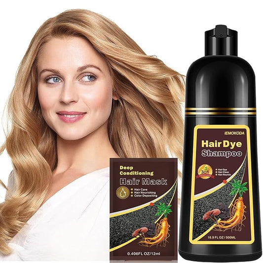 Fvquhvo Instant Hair Color Shampoo, Blonde Brown for Women Men, Long Lasting Brown Hair Dye Colors in Minutes, Easy to Use