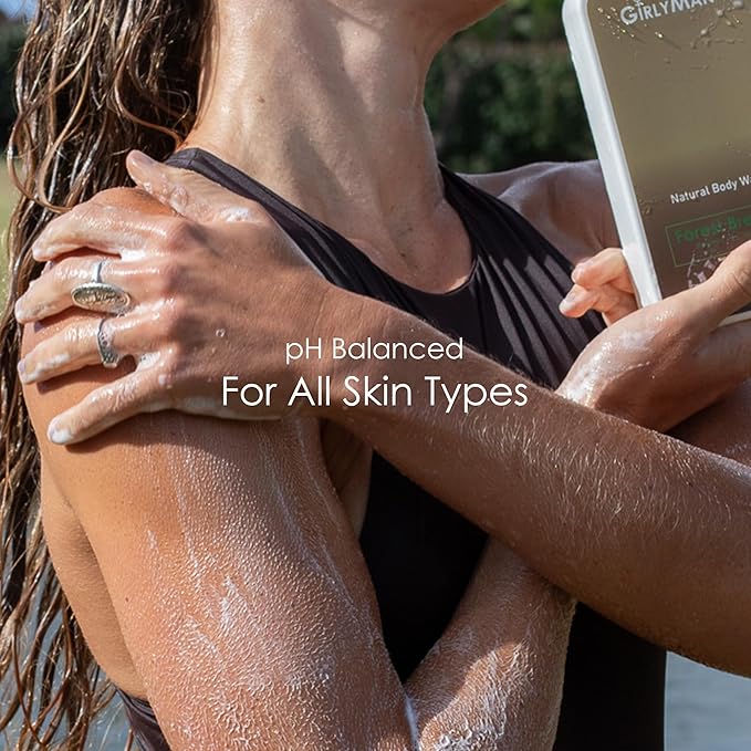 GirlyMan Natural Body Wash - Made with Olive Oil & Aloe Extract, No Artificial Fragrance, PH Balanced, Gentle Formula, Nourishing Ingredients, Family Owned (Lavender)