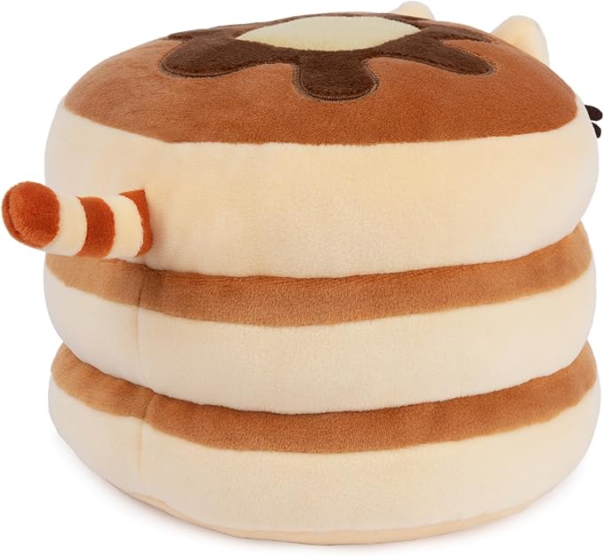 GUND Pusheen The Cat Pancake Squisheen Plush, Squishy Toy Stuffed Animal for Ages 8 and Up, Brown, 6”