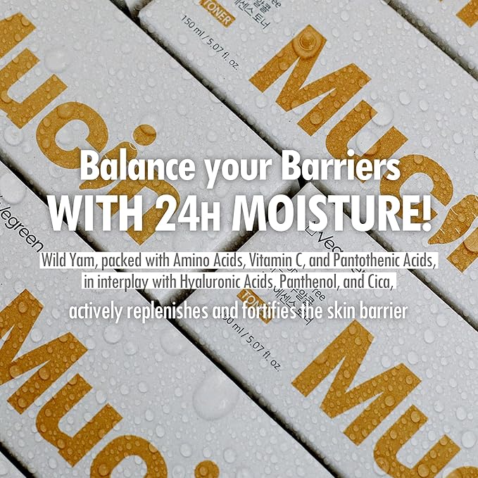 VEGREEN Alcohol-Free Vegan Nature Mucin Essence Toner - Hydrating & Calming Korean Toner with 68% Wild Yam Extract | Skin Barrier Repair & Glass Skin Glow for All Skin Types - 5.07 fl oz