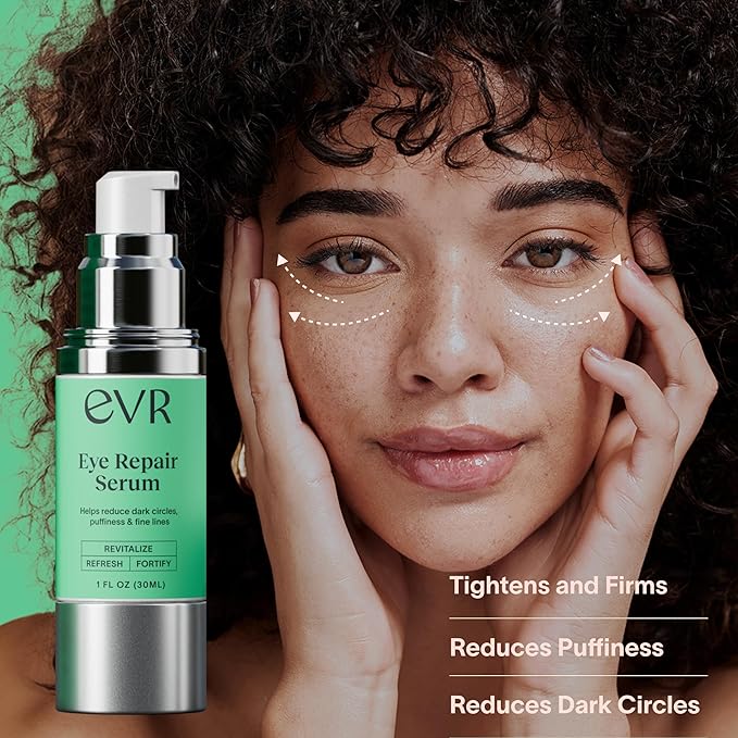 Caffeine Eye Cream for Dark Circles Puffiness and Wrinkles - Fragrance Free - Anti-aging Eye Care for Sensitive Skin - Made in the USA for Men and Women - 1 Oz