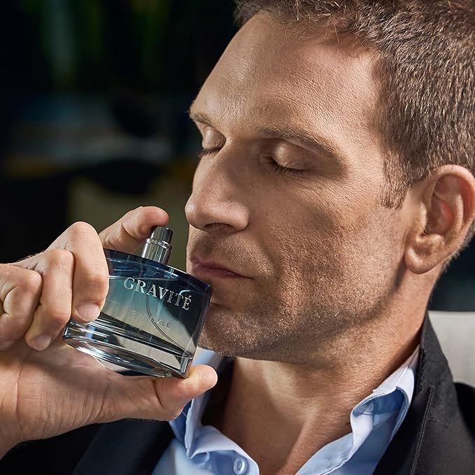 Particle Gravité Cologne Spray for Men, Long Lasting Fresh Scent, Men's Perfume Woody Citrus Fragrance, Notes of Pepper, Rosemary, Grapefruit, Cedar, Cashmere & Musk, 3.38 FL OZ Bottle