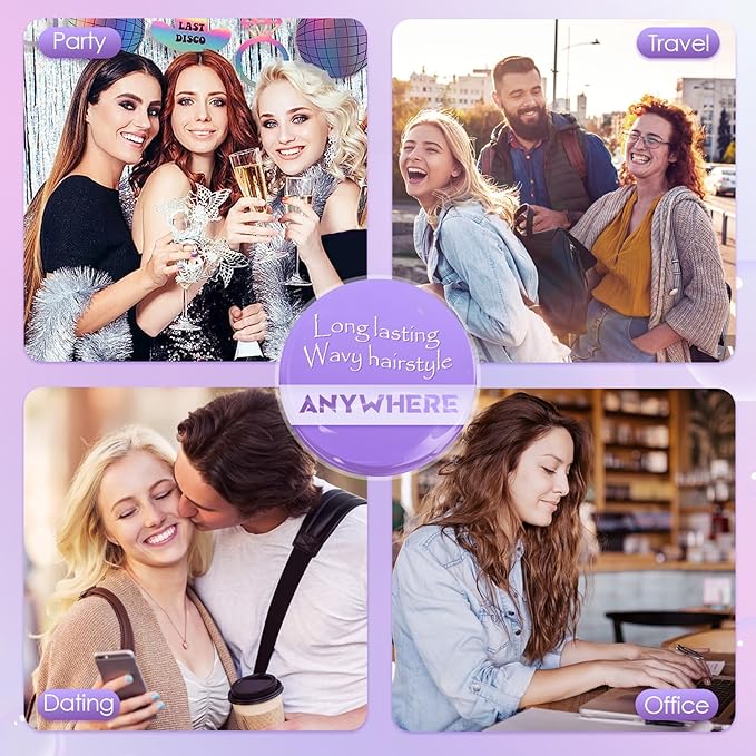 NOVUS Curling Iron Hair Crimper Waver - 1.25 Inch Anti-Scald Waves Curling Wand, Ionic Deep Waver Hair Curler Tool with Ceramic 2 Barrel for All Hair Types, Auto Shutdown Protection