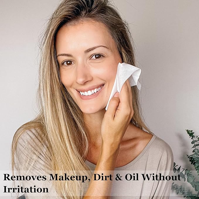 mivida Hypoallergenic Makeup Remover Wipes with Hyaluronic Acid, Alcohol Free & Fragrance Free Makeup Wipes For Sensitive skin, Plant Based Make Up Remover, Travel Friendly 25 Count