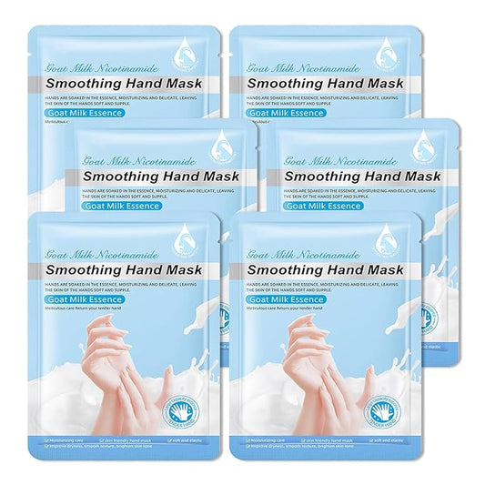 Hand Mask Moisturizing Gloves 6 Pack,Hydrating Hand Mask for Women,Soft Gloves for Dry Cracked Skin J