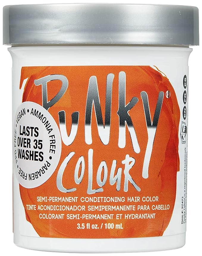 Punky Flame Semi Permanent Hair Color - Vegan & Cruelty-Free Conditioning Hair Dye, Lasts Up to 35 Washes, 3.5 fl oz