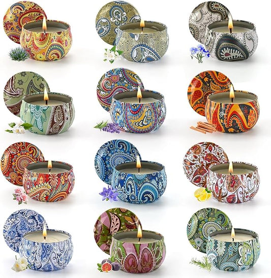 Scented Candles Gift Set, 12 Pack Candle for Home Scented, Candles Clearance with Gift Box, Aromatherapy Non Toxic Candle for Men, Women, Friends Birthday, Mother's Day