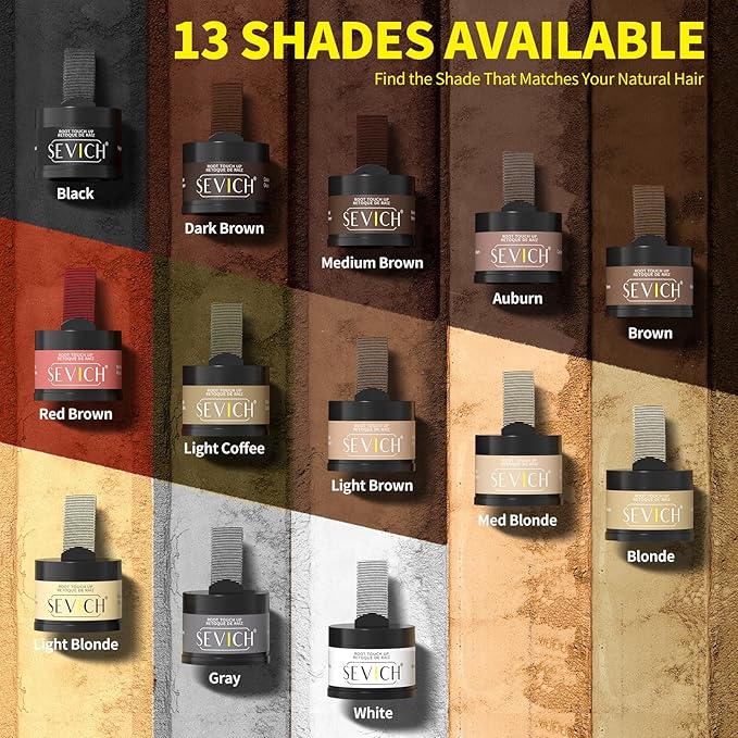 SEVICH Magnetic Replaceable Hairline Powder, Refill Pack 3 Pcs- Interhair Concealer, Environmentally Friendly Replacement, Waterproof and Sweatproof, Long lasting Coverage (Med Brown)