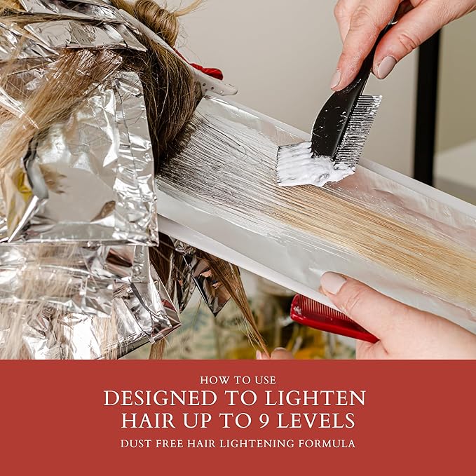 4BOND Premium Hair Bleach Powder Lightener | Blue Based Lightener | Up To 9 Levels Of Lift | Infused with Amino Acids, and Quinoa, Keratin and Baobab Proteins For Repairative Conditioning 16 Fl Oz