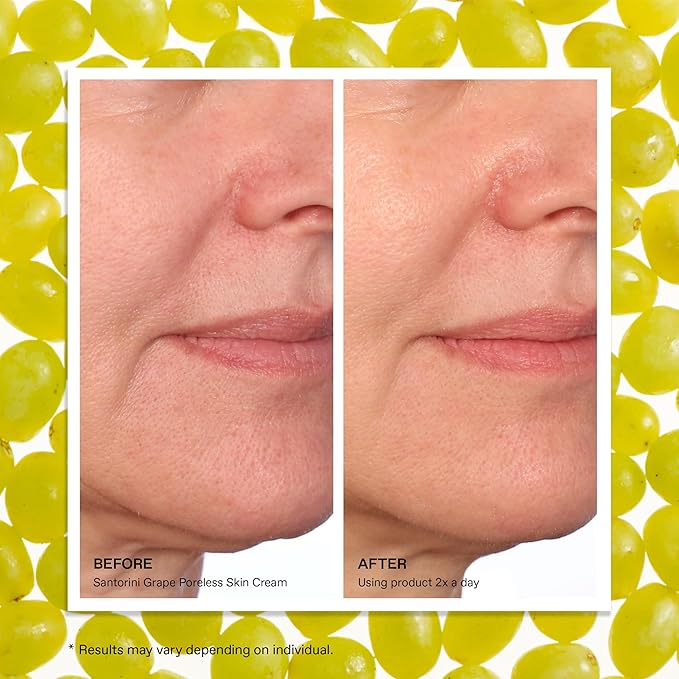 KORRES Santorini Grape Poreless Skin Care Cream, Gel Face Moisturizer with Hyaluronic acid and Salicylic Acid, Pore Minimizer, Hydration for Dry, Oily & Sensitive Skin, 1.35 fl oz Stocking Stuffer