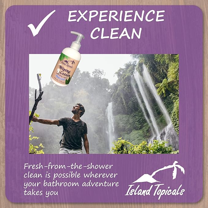 Wiping Lotion | Experience Clean With Less Toilet Paper | 8 Fl Oz Bottle (Fresh Scent)