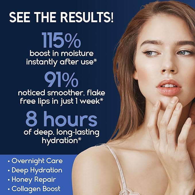 Lip Mask Overnight with Hyaluronic Acid & Collagen, Lip Sleeping Mask for Dry Cracked Lips, Moisturizing, Hydrating, Exfoliating Night Treatment for Lip Care (Peach) (0.7, Berry)