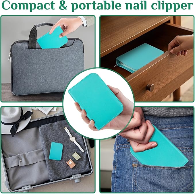 Manicure Set Professional Nail Clipper Kit-26 Pieces Stainless Steel Manicure Kit,Nail Care Tools with Luxurious Travel Case (Green)