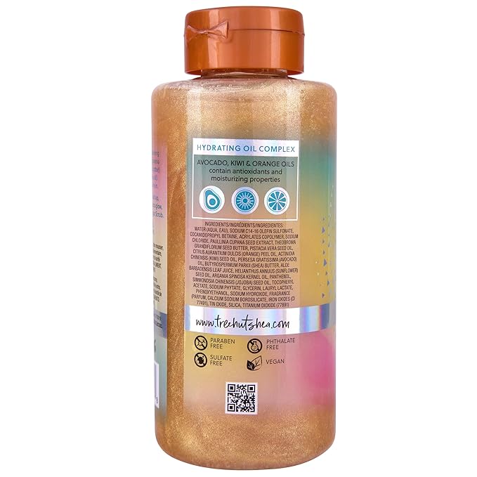 Tree Hut Tropic Glow Sparkling Gel Wash, Moisturizing & Hydrating Body Wash with Shea Butter, Warm Scent, Soft & Radiant Skin, Holiday Gift & Stocking Stuffer, 18 fl oz