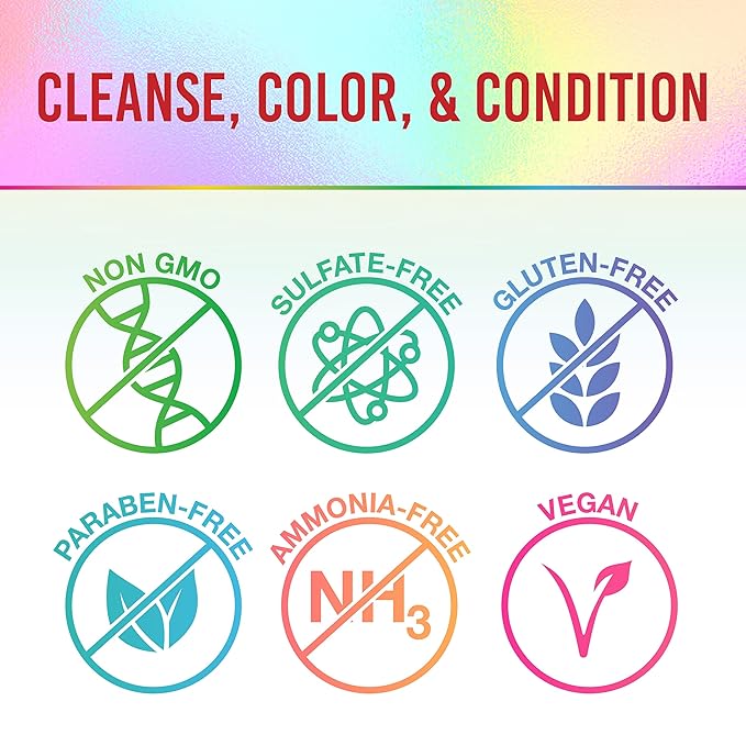 Punky Colour 3-in-1 Color Depositing Conditioner & Hair Cleanser - Redilicious, Semi Permanent Hair Color Conditioner, Cruelty-Free Hair-Dye, 8.5 fl oz.