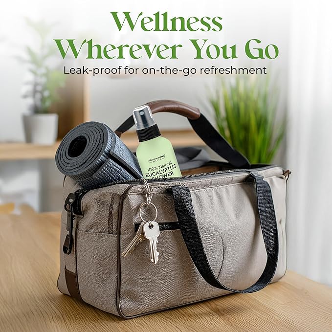 Aromasong Eucalyptus Shower Spray Aromatherapy, 100% Natural Eucalyptus Spray for Shower – Made in USA, Pure Essential Oil Mist for Sinus Relief & Spa-Like Steam, 4 fl oz | 2-Pack |