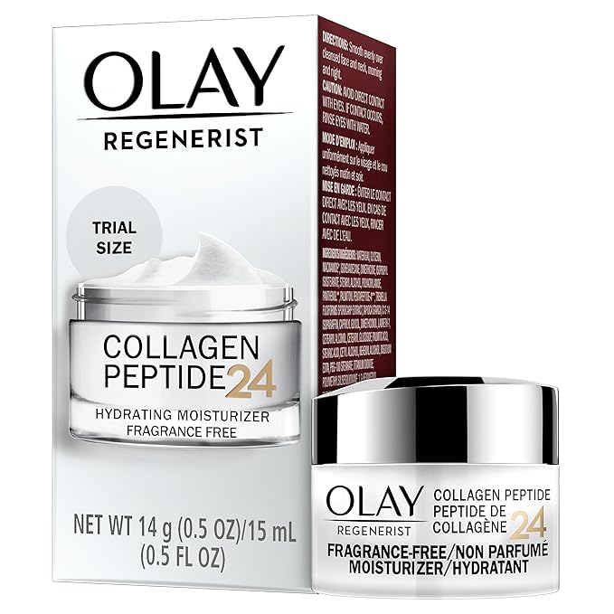 Olay Regenerist Collagen Peptide 24 Face Moisturizer, Trial Size, 0.5 oz