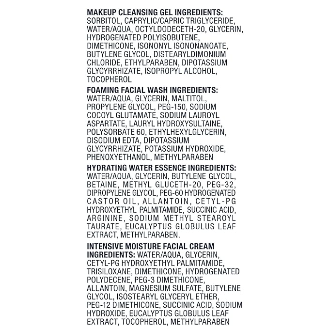 Curel Japanese Skin Care Trial Kit, Cleansing Gel, Foaming Face Wash, Facial Lotion, Facial Cream with Ceramides for Dry, Sensitive Skin, Travel Size, Cruise Ship Essentials, Fragrance & Alcohol Free