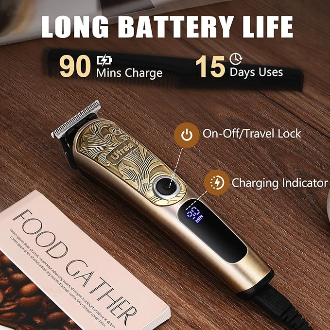 Ufree Gifts for Men, Beard Trimmer with Charging Stand, IPX7 Waterproof Electric Razor Shavers for Men, Clippers for Hair Cutting, Mens Grooming Kit for Mustache Nose Facial Body