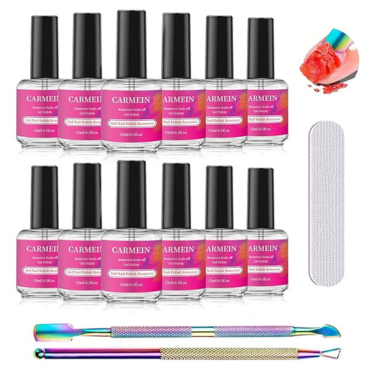 Gel Nail Polish Remover,Professional(12-pack), 15ml/0.5 fl oz, Liquid Formula, Paraben-free, For Natural and Long-lasting Gel Polish Removal for Nail.