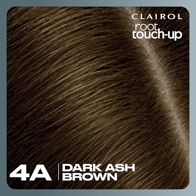 Clairol Root Touch-Up by Nice'n Easy Permanent Hair Dye, 4A Dark Ash Brown Hair Color, Pack of 2