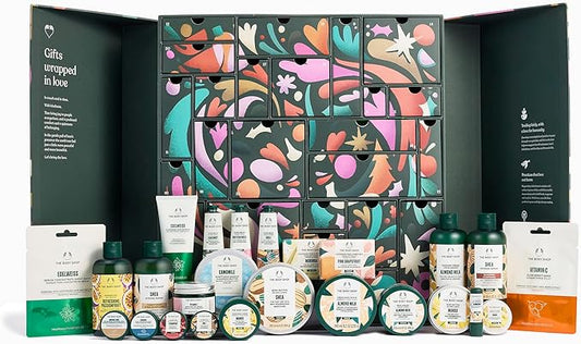 The Body Shop Ultimate Beauty Advent Calendar- 25 Piece Gift Set, Includes Body Butters, Shower Gels & Creams, Hand Balms and More