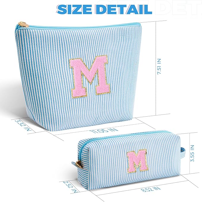 Mothers Day Gifts for Mom,Mum Gifts from Daughter,Birthday Gifts for Wife Sister Her,Mother in Law Gift,Mama Gifts Idea,Makeup Bag Set Cosmetic Bag - Blue,M