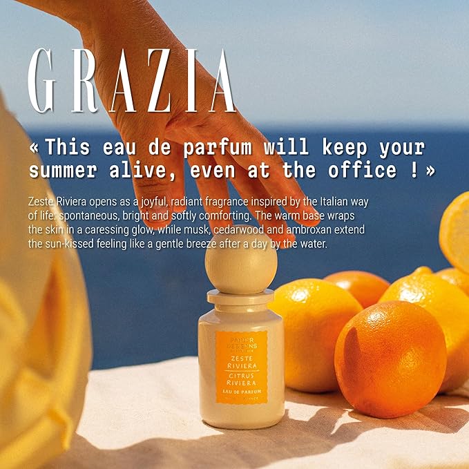 Panier des Sens - Citrus Riviera Women Perfume 1.7 Floz – Fresh, Citrus Perfume - Daily Luxury Women's Fragrances - Eau de Parfum Crafted in Grasse, France - Gifts for Her - Elegant Packaging