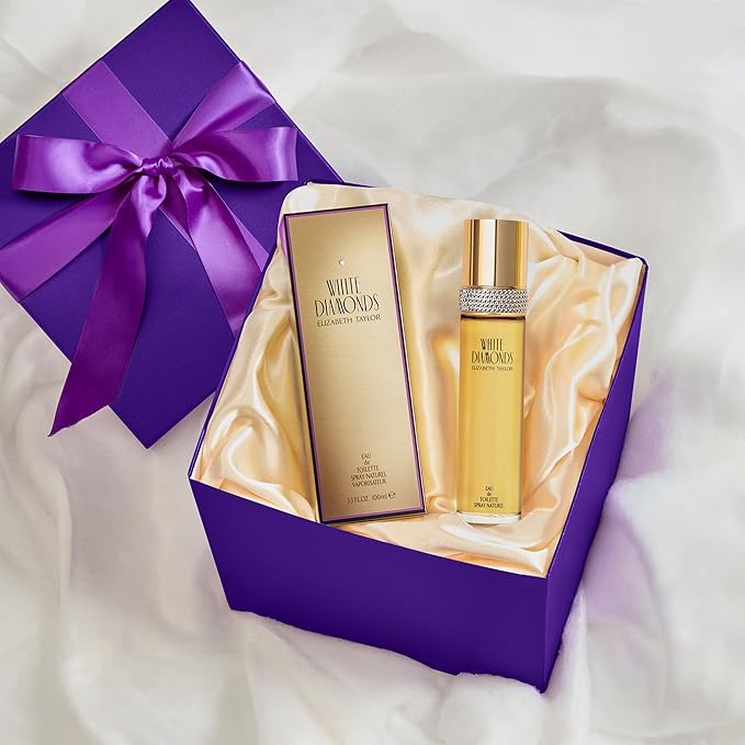 Elizabeth Taylor White Diamonds Women's Perfume, Long-Lasting Floral Fragrance for Her, Eau de Toilette EDT Spray, 1.7 fl oz