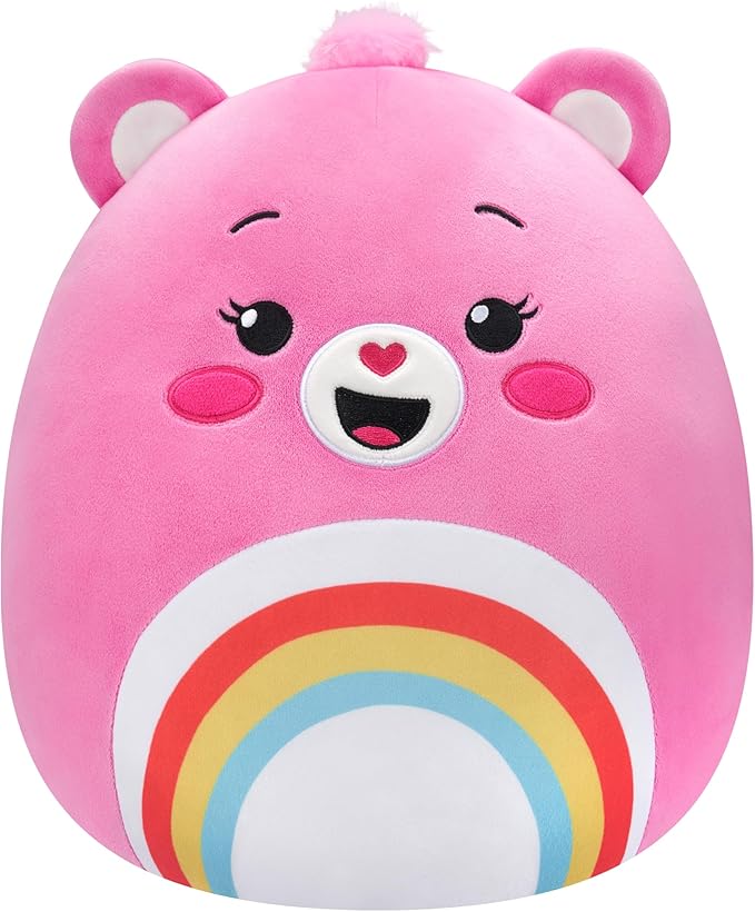 Squishmallows Original Care Bears 12in Cheer Bear – Official Jazwares Plush (Medium-Sized)