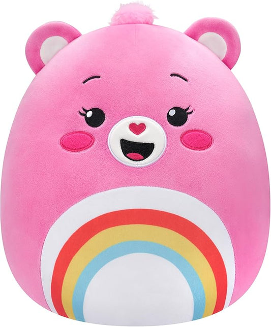 Squishmallows Original Care Bears 12in Cheer Bear – Official Jazwares Plush (Medium-Sized)