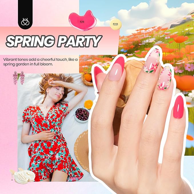 Beetles Gel Nail Polish Kit with U V Light - 32 Colors Gel Polish 54 Pcs Nail Kits with Base and Glossy Top Coat Soak Off DIY Salon Beginner-friendly Manicure Nails Stuff Gifts for Women Teens Girls