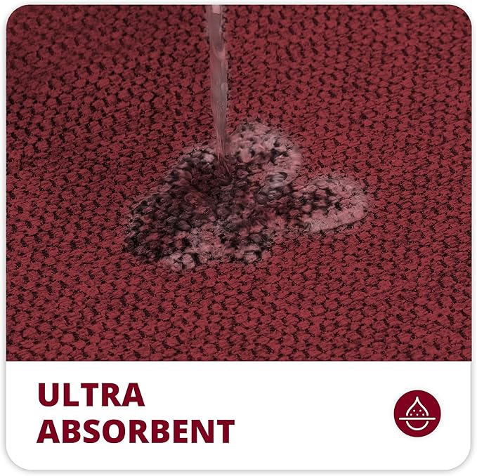 Christmas Bathroom Rugs Set 2 Pieces,Thin Bathroom Mats,Toilet Rugs,Quick Dry,Non-Slip,Machine Washable,Low Pile,Absorbent Bath Mats,Shower,Sink,Home Decor Accessories.Red,1'5"x2'3"+1'8"x2" U Shape