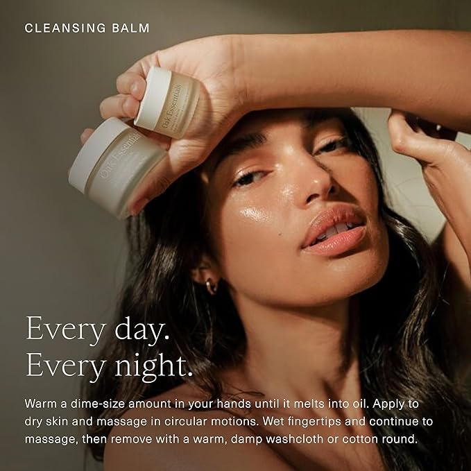 Oak Essentials Cleansing Balm | Makeup Remover Face Cleanser with Avocado Oil, Juniper & Safflower Seed Oil, 1.4 Oz