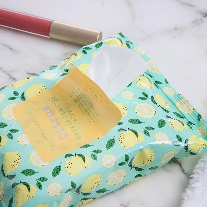 Beauty Concepts Facial Wipe Set - Packs of Face Wipes, Makeup Removing Wipes, Pomegranate, Citrus, Pineapple, and Orange Face