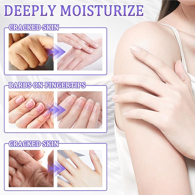 Hand Mask Moisturizing Gloves 6 Pack,Hydrating Hand Mask for Women,Soft Gloves for Dry Cracked Skin C