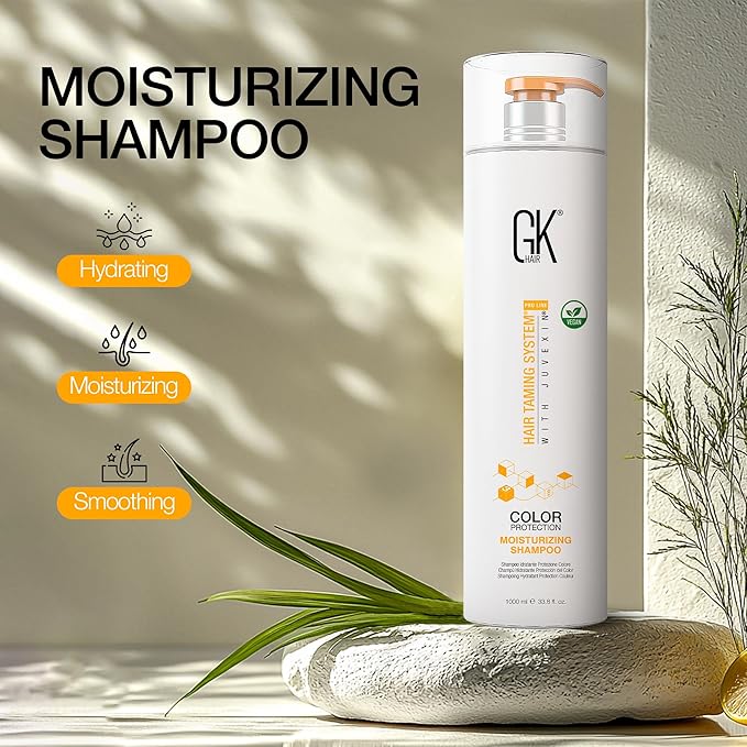 GK HAIR Sulfate-Free Moisturizing Shampoo for Women Deep Conditioning Hair Mask with Keratin and Argan Oil Frizz Control Hydrate Treatment for Dry Color-Treated Damaged Hair – 33.8 Ounce