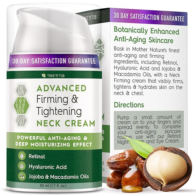 Tree to Tub Neck Firming Cream - Advanced Firming Neck Cream w/Hyaluronic Acid Retinol, Neck and Chest Firming Cream for Women Men, Moisturize & Elasticity Boost, Reduces The Appearance of Wrinkles