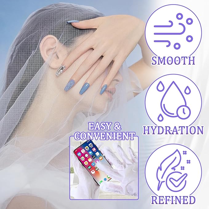 Hand Mask Moisturizing Gloves 6 Pack,Hydrating Hand Mask for Women,Soft Gloves for Dry Cracked Skin K