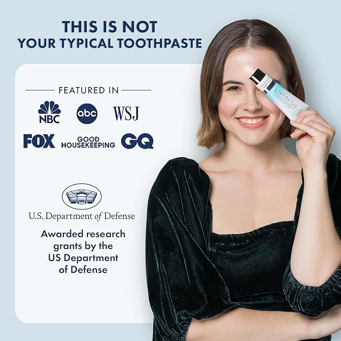 LIVFRESH Toothpaste Gel, Clinically Proven to Remove Plaque 250% Better, Improves Gum Health 190% Better, Prevents & Reduces Tartar, Mild Peppermint