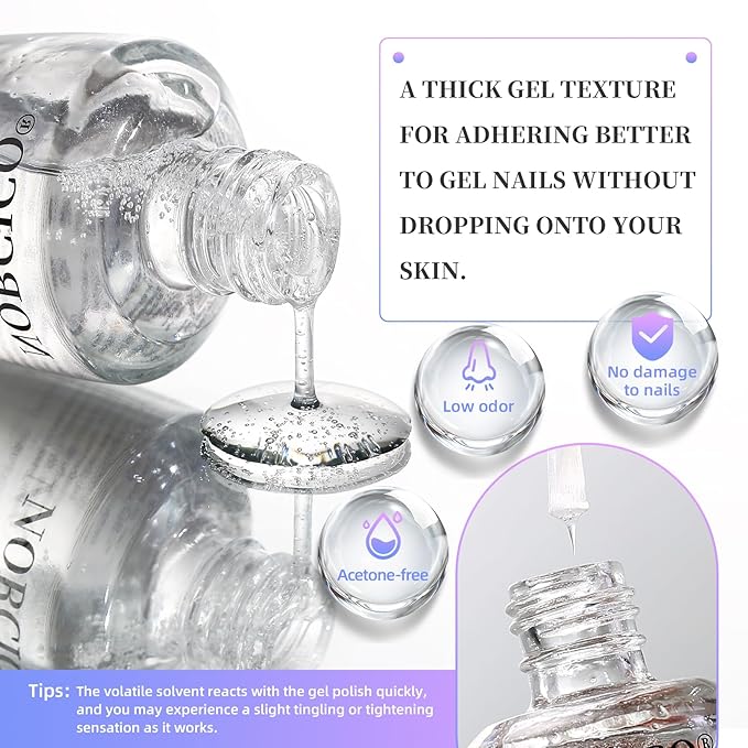 Gel Polish Remover (15ml), Cuticle Oil (10ml) & Essential Tools, Fast-Acting, Low Odor Gel Remover for Nails in 2-5 Minutes, Gentle Nourishing Treatment for Healthy Nails – Salon-Pro Home Manicure Kit