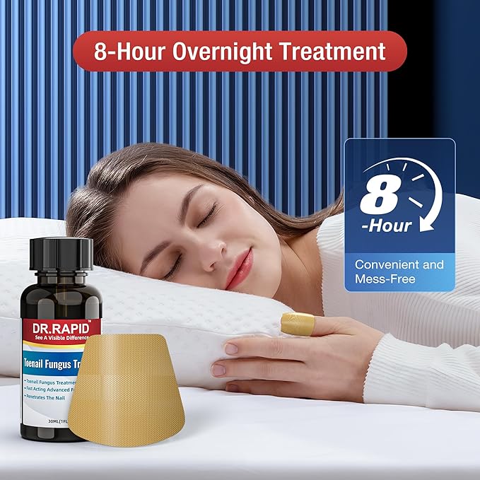 Toenail Fungus Treatment Extra Strength – 30mL Liquid Solution and 20 Fungal Nail Patches for Thick, Brittle or Discolored Nails – Gentle Repair for Damaged Toenails and Fingers–Dual-Action Treatment