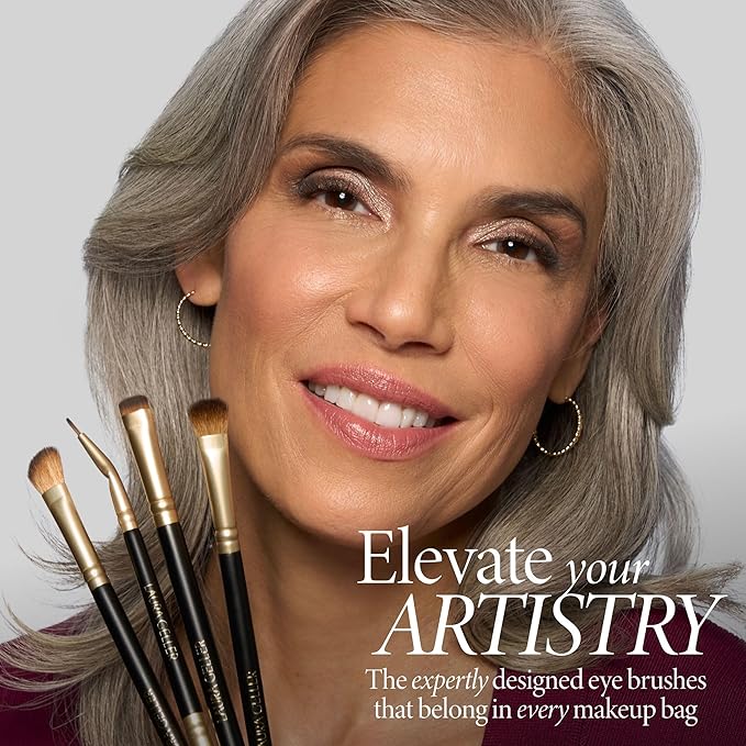 LAURA GELLER NEW YORK Shadow Skills 4-Piece Brush Set - Essential Eyeshadow Brushes - Pack of 4