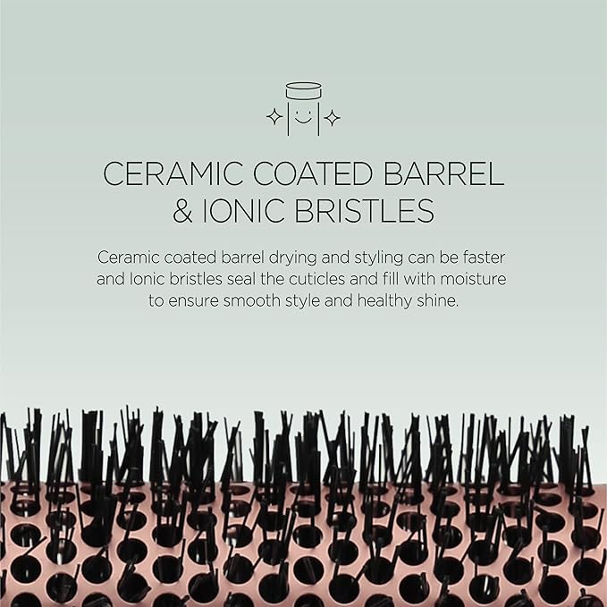 Magic Curling Round Brush Set (1&1.7Inches), Cut Drying Time, Self-Standing Round Brush, Great Blowout,Ceramic Coated Barrel,Quick Styling,Blowout Volume,Ionic Thermal Barrel, Wave Styler