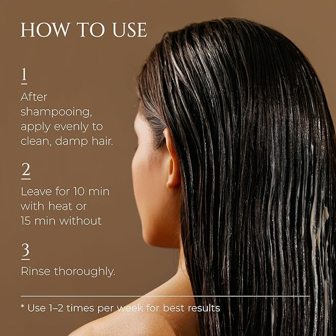 HADAT Hydro Spa Hair Treatment – Professional Hair Mask for Deep Moisturizing Repair and Shine – Macadamia Oil – Salon Quality for Dry Damaged Color-Treated Hair – Israeli Haircare (8.45 Fl Oz)