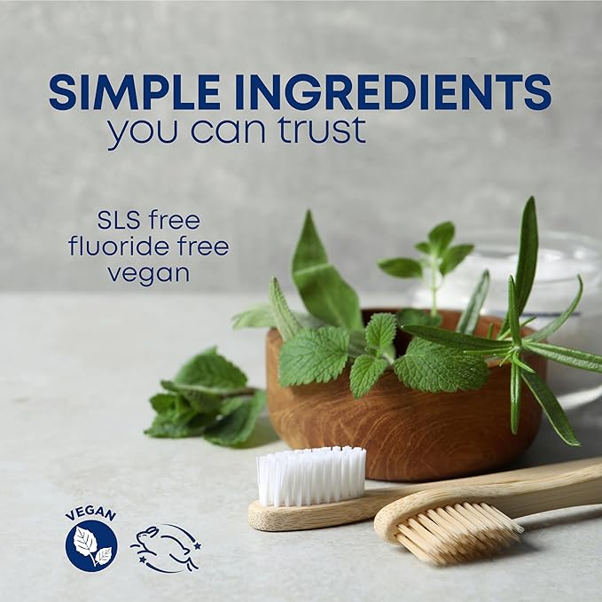 Kiss My Face Super White Toothpaste Gel, Cool Mint Flavor, Removes Plaque and Stains, Teeth Whitening Toothpaste, Fluoride Free, Vegan, 4.5 oz, 6 Pack