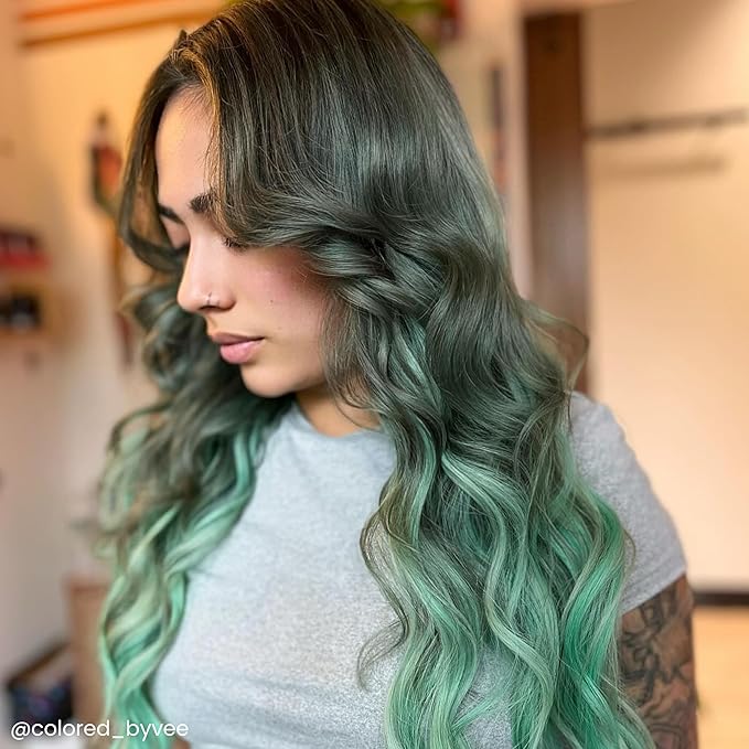 Arctic Fox Semi-Permanent Hair Dye, Vegan & Cruelty-Free, Pastel Mint Green, Conditioning, Ammonia-Free, Peroxide-Free, Non-Toxic, For All Hair Types, 8 fl oz, Pistachio Macaron