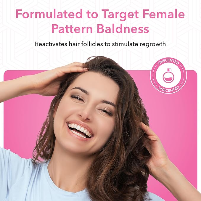 Minoxidil Foam for Women 5% Percent - Women's Hair Growth Treatment for Her - Topical Foaming Minoxidil for Women - Great for Hair Regrowth and Reduce Hair Loss - 6 Pack as 6 Month Supply