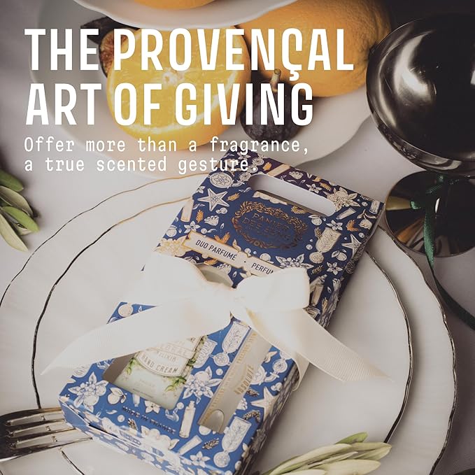 Panier des Sens - Jasmine Gift Duo - Hydrating Hand Cream with 96% Natural Ingredients & Roll-On Eau de Toilette - Made in France, Vegan, Perfect Holiday Gift - Travel Size 1.7 Fl Oz + 0.3 Fl Oz