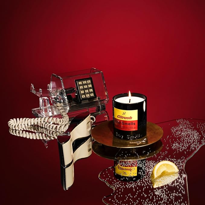 Boy Smells Citrush Candle – Bright Citrus Aroma – Warm Musk Finish – Pomelo Oil – Clean Burning Scented Candle – Long-Lasting Fragrance Throw – Vegan Soy Wax Blend – 8.5oz Glass Jar